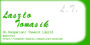 laszlo tomasik business card