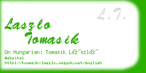 laszlo tomasik business card